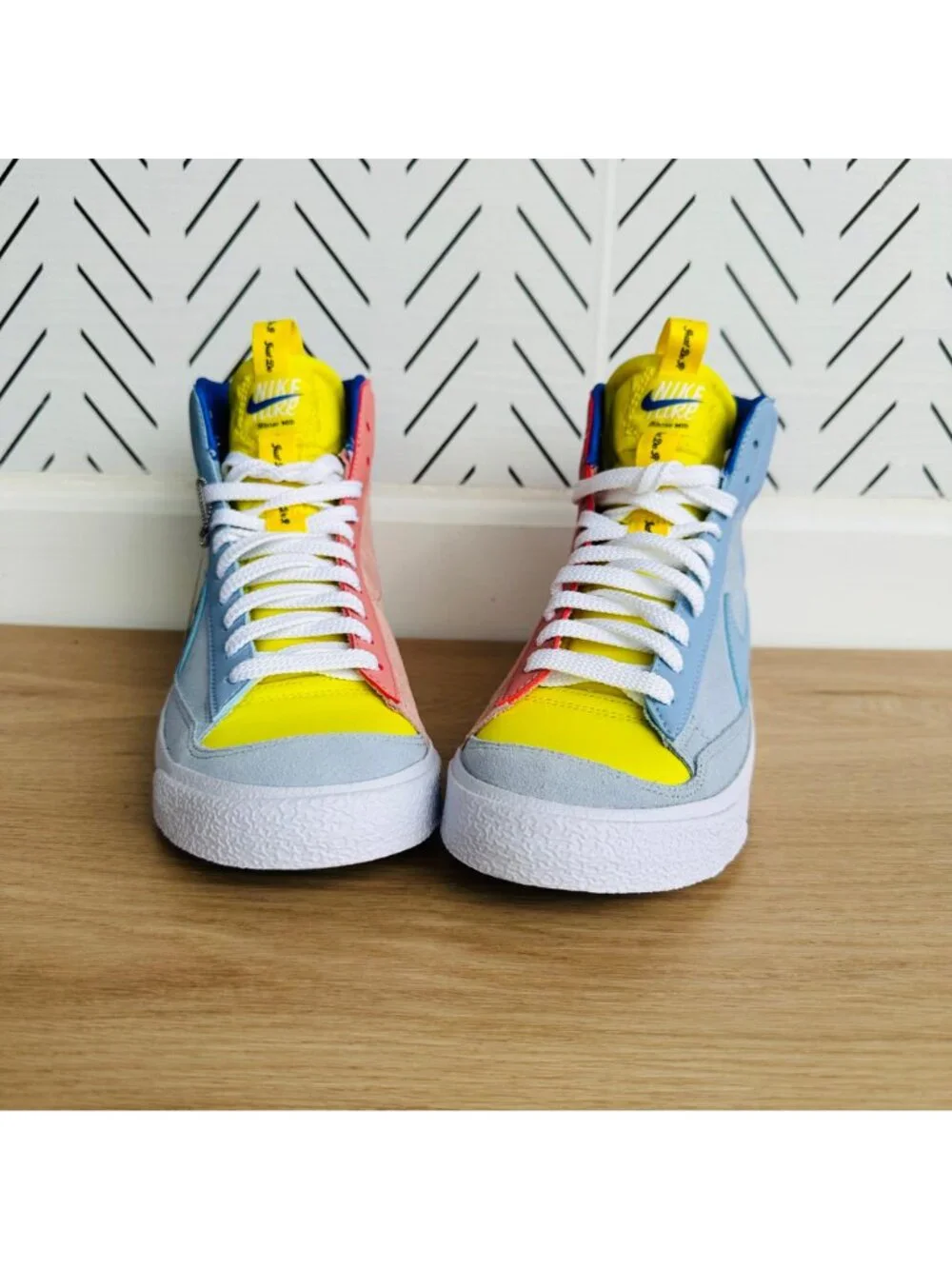 Nike Blazer Mid '77 Dance GS Sz 6Y Big Kids Shoes Blue Orange Sneaker DQ6084-402